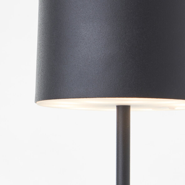 Επαναφορτιζόμενη επιτραπέζια λάμπα LED Helio, μαύρη