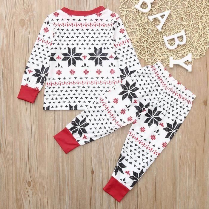 Baby Pyjamas - FUNMOON - Snowflake - Red - Boy - Christmas Family Pyjamas