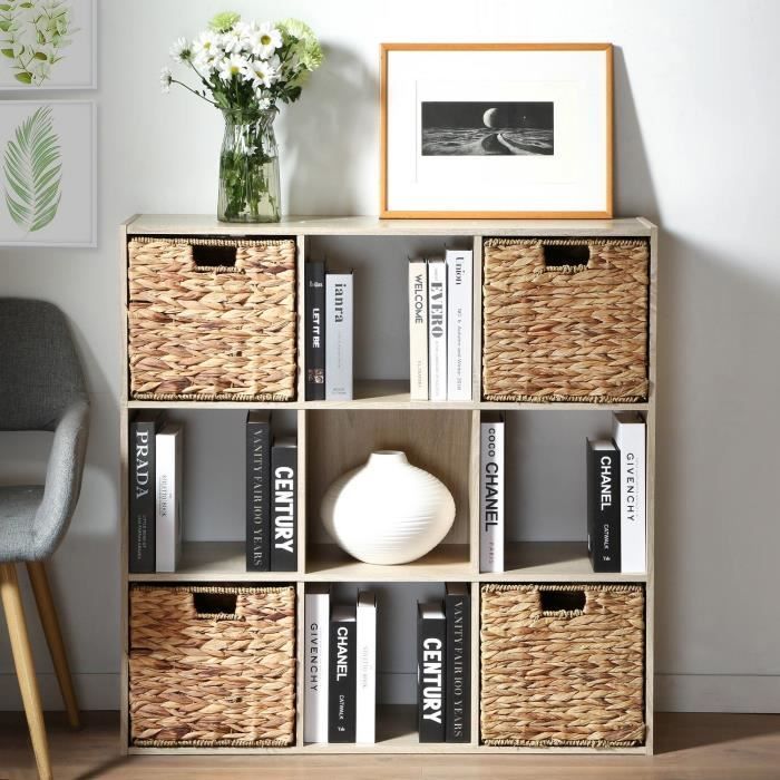Mueble de almacenamiento contemporáneo COMPO con acabado en roble - 92 cm de ancho