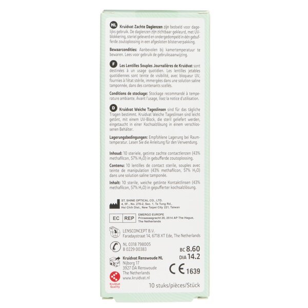 Mäkké denné kontaktné šošovky Kruidvat Opticare -6.50<br>Zdravotnícka pomôcka - 10 kusov