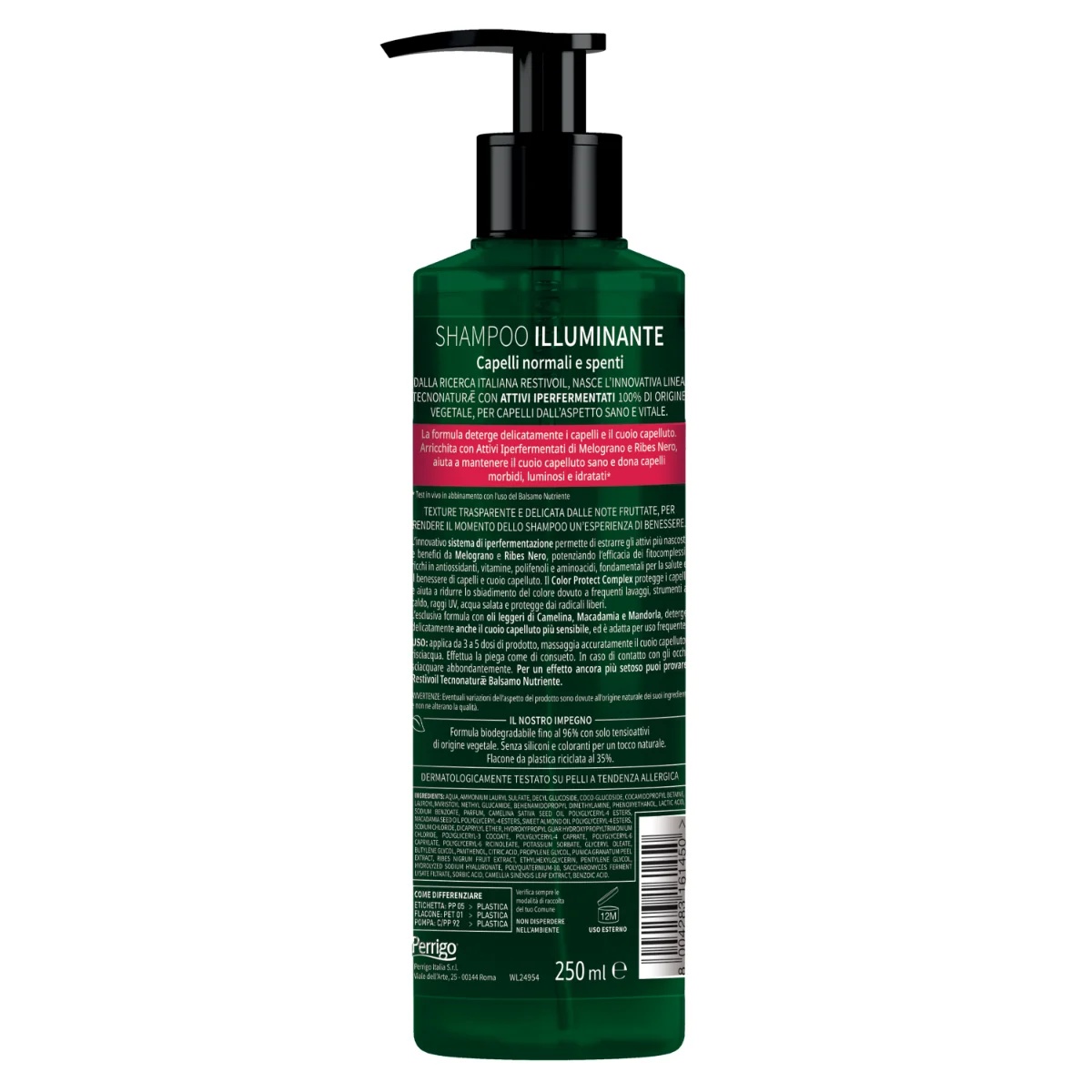 RESTIVOIL Restivoil Tecnonat Normali shampooing 250 ml Pour cheveux normaux et ternes