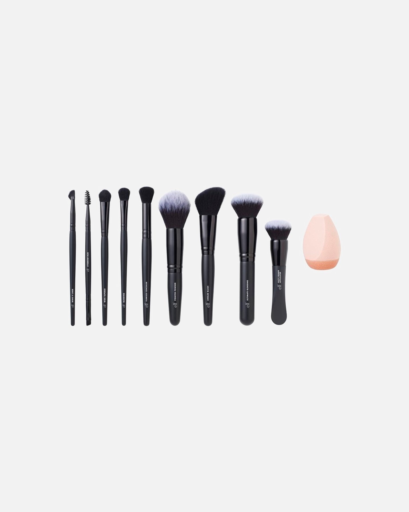 „elf Cosmetics“ šepetėlių rinkinys „Dešimt iš dešimties“ – 1 vnt.