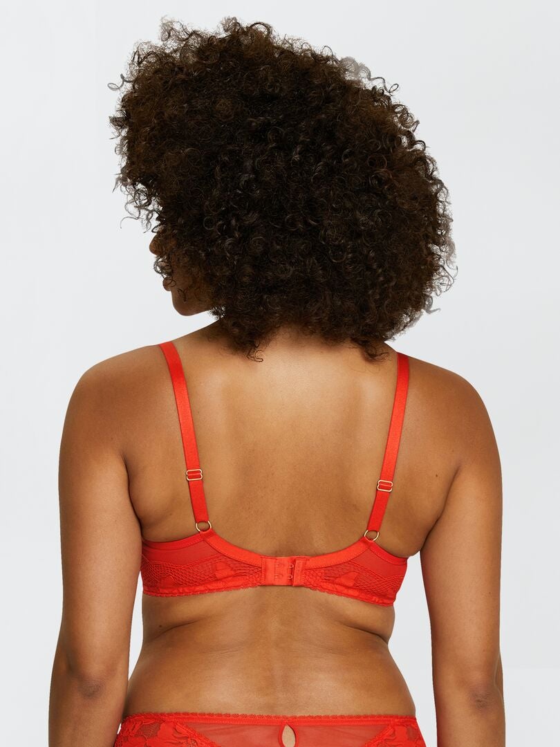 Sutiã de renda 'Sans Complexe' - VERMELHO