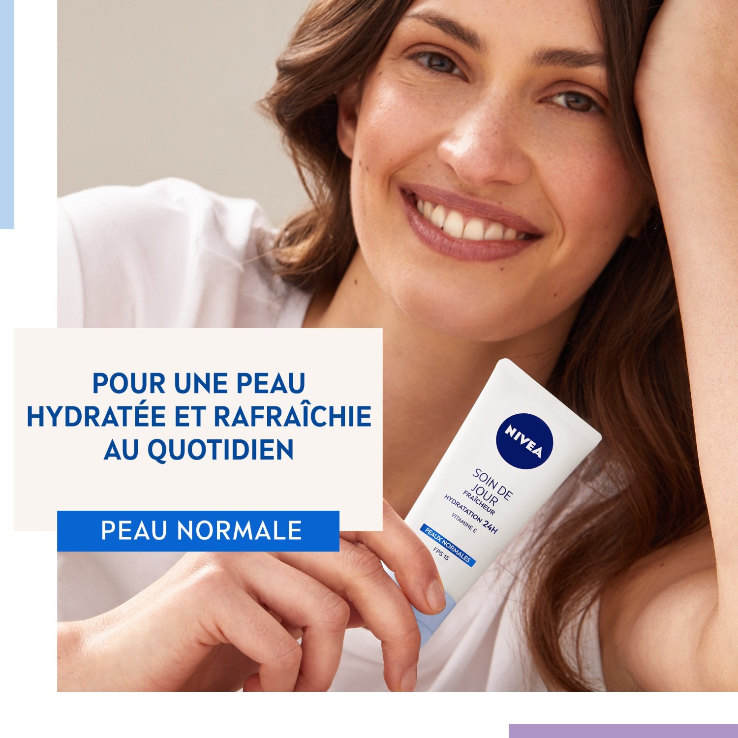 NIVEA Soin de Jour Fraîcheur hydratante 24H Vitamine E FPS15 peaux normales