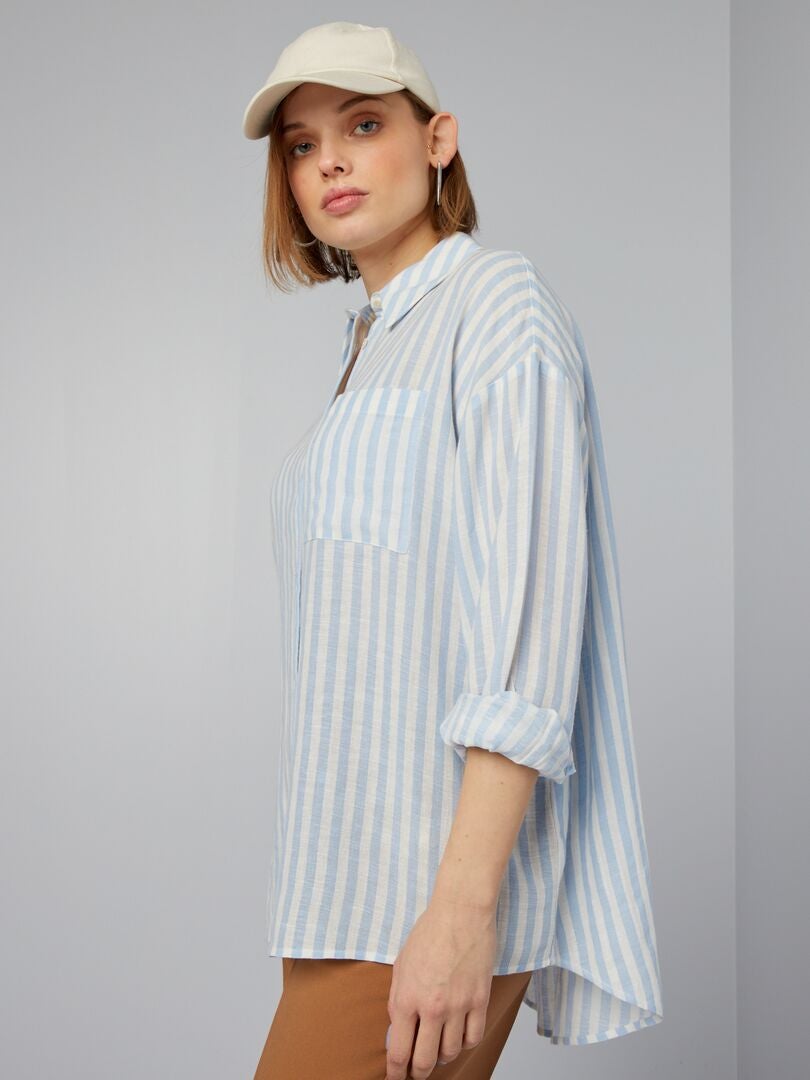 Camisa a rayas - AZUL