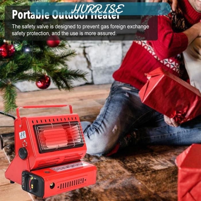 Sonew Chauffage au gaz Chauffage à gaz portatif, poêle à gaz liquéfié pour Camping en plein air animalerie kit Rouge