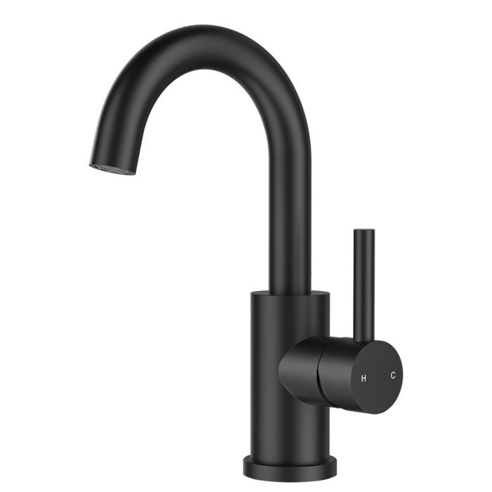 Rubinetto miscelatore monocomando per lavabo, girevole a 360°, acqua calda e fredda.