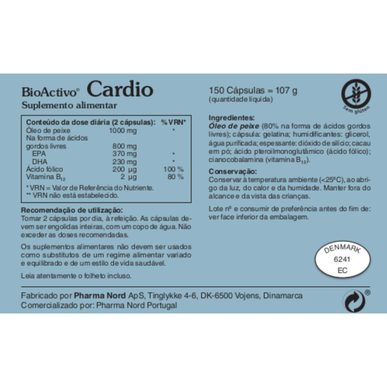 Bioaktivni dodatek Omega 3 Cardio kapsule 150 kapsul