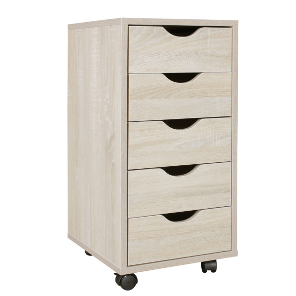 FineBuy Kontener biurowy mdf brązowy