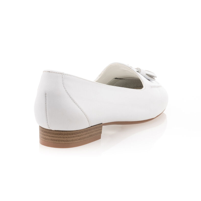 Hvite loafers/båtsko til dame