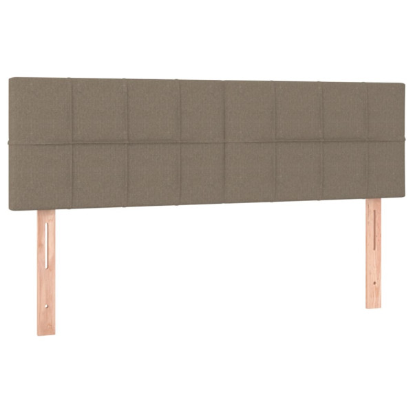 Wezgłowie Taupe 144 x 5 x 78/88 cm Tkanina vidaXL