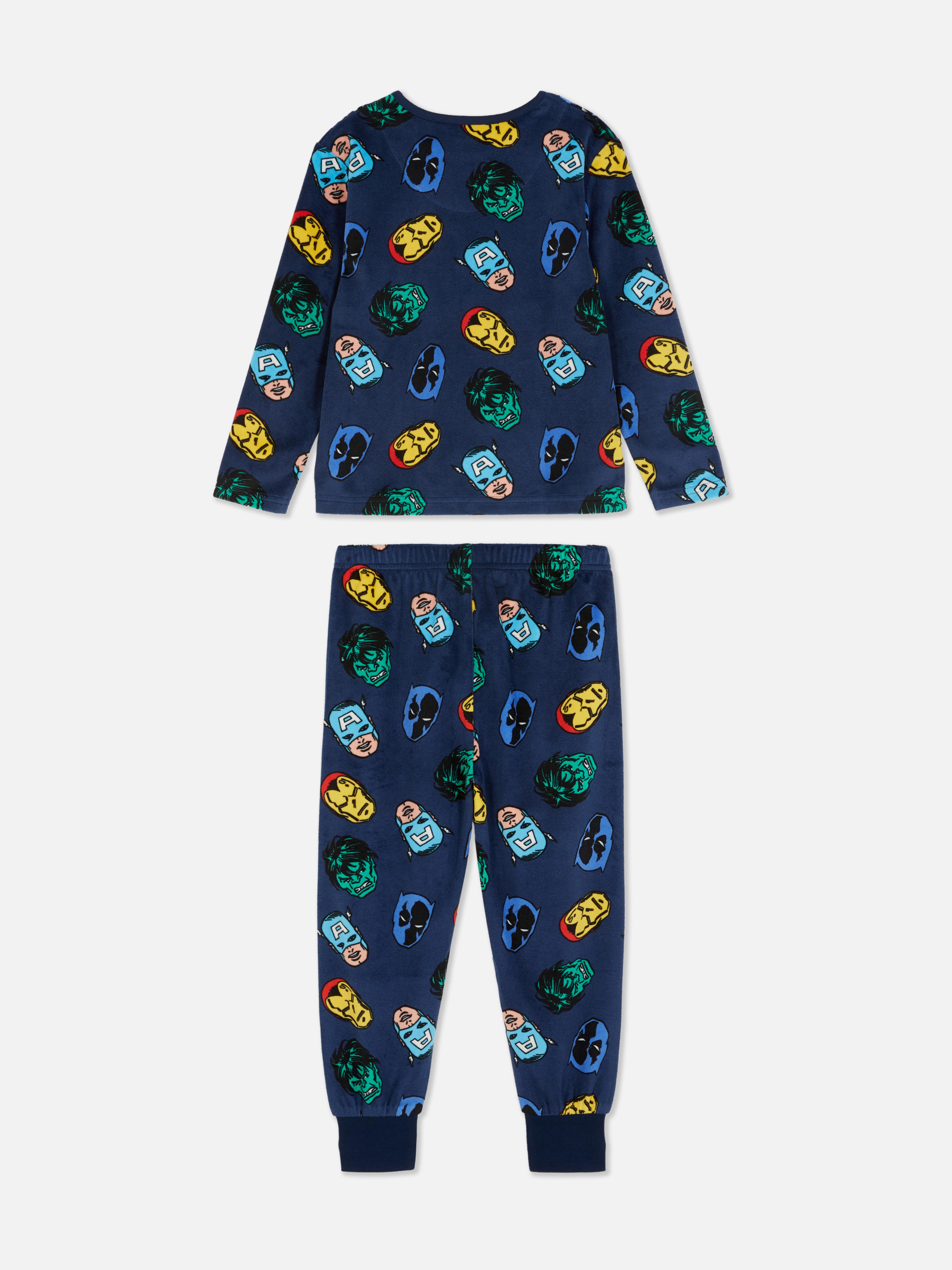 Pijamale din velur MARVEL Avengers O pijama cu supereroi, cu top cu mânecă lungă și pantaloni lungi