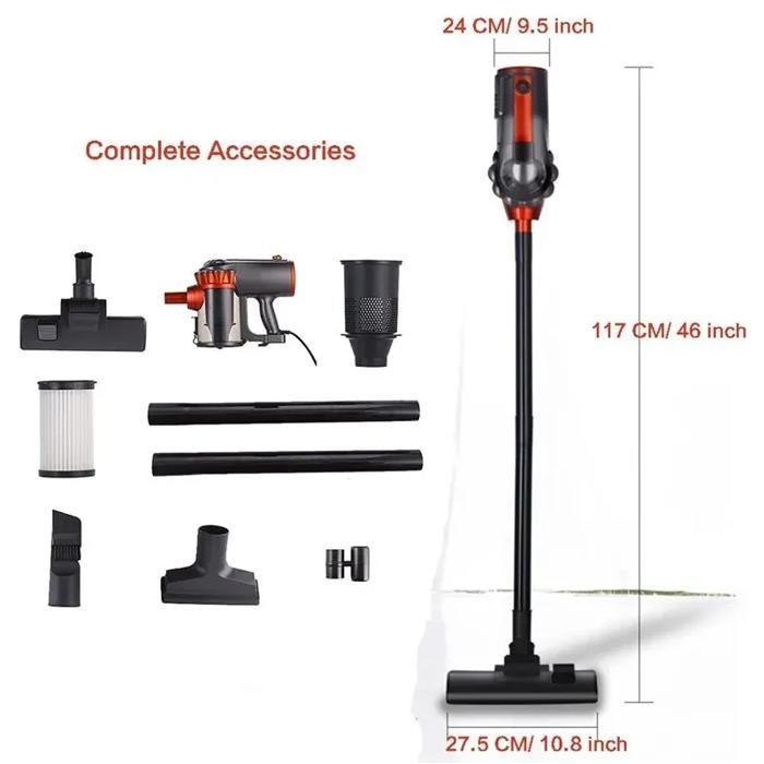 Aspirapolvere a bastone - Aspirapolvere senza sacco - 16KPa/600W/1.5L - Filtrazione efficiente - Silenzioso - Cavo da 5 m - Potente aspirapolvere 2 in 1