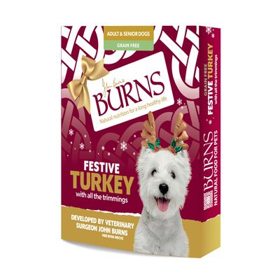 Burns Feestelijke Kalkoen Natvoer voor Honden 6 x 395 g