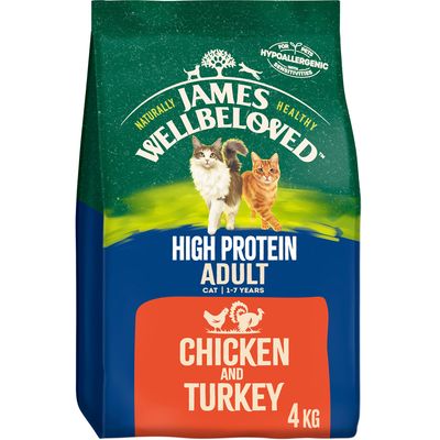 James Wellbeloved Adult Katzenfutter mit hohem Proteingehalt – Huhn & Pute
