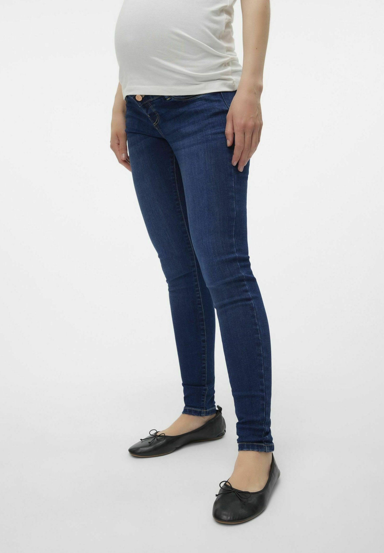 Vero Moda Umstandsjeans Skinny Fit - dunkelblauer Denim