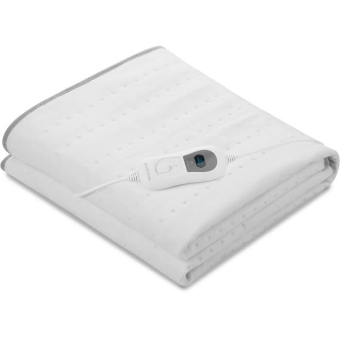 Cubrecolchón térmico lavable MEDISANA HU 666, tamaño individual, 3 niveles de temperatura, apagado automático, 150 x 80 cm.