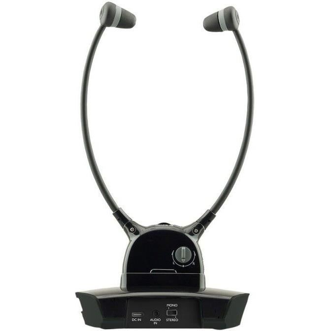 Cuffie TV wireless per anziani - CGV - DOLFIN ONYX - Microfono integrato - Leggere