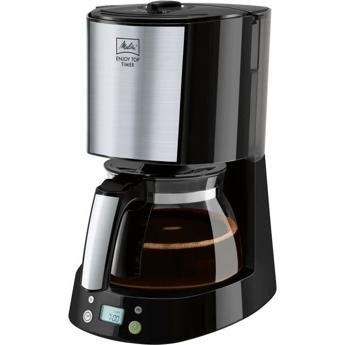 Cafeteira de filtro MELITTA - Enjoy Top Timer 1017-11 Preta - Função AromaSelector® - Sistema Anti-gotejamento