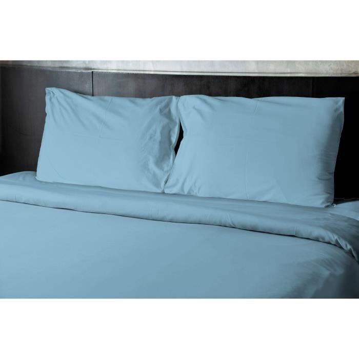 Sábana plana - HOME LINGE PASSION - HP72101 - Microfibra de 82 g - 240 x 300 cm - Azul cielo