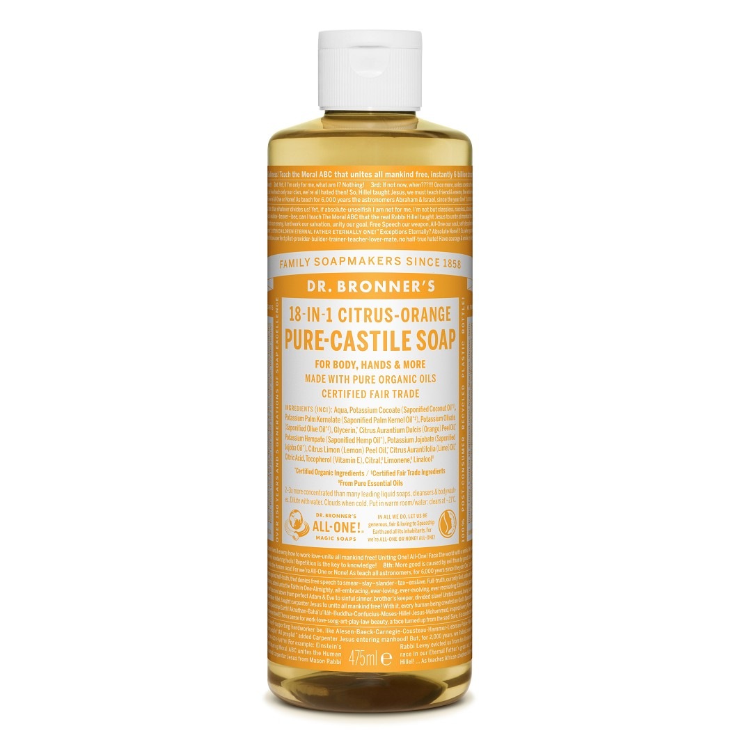 Dr. Bronner's Sitrus-appelsiini käsisaippua – 60 ml