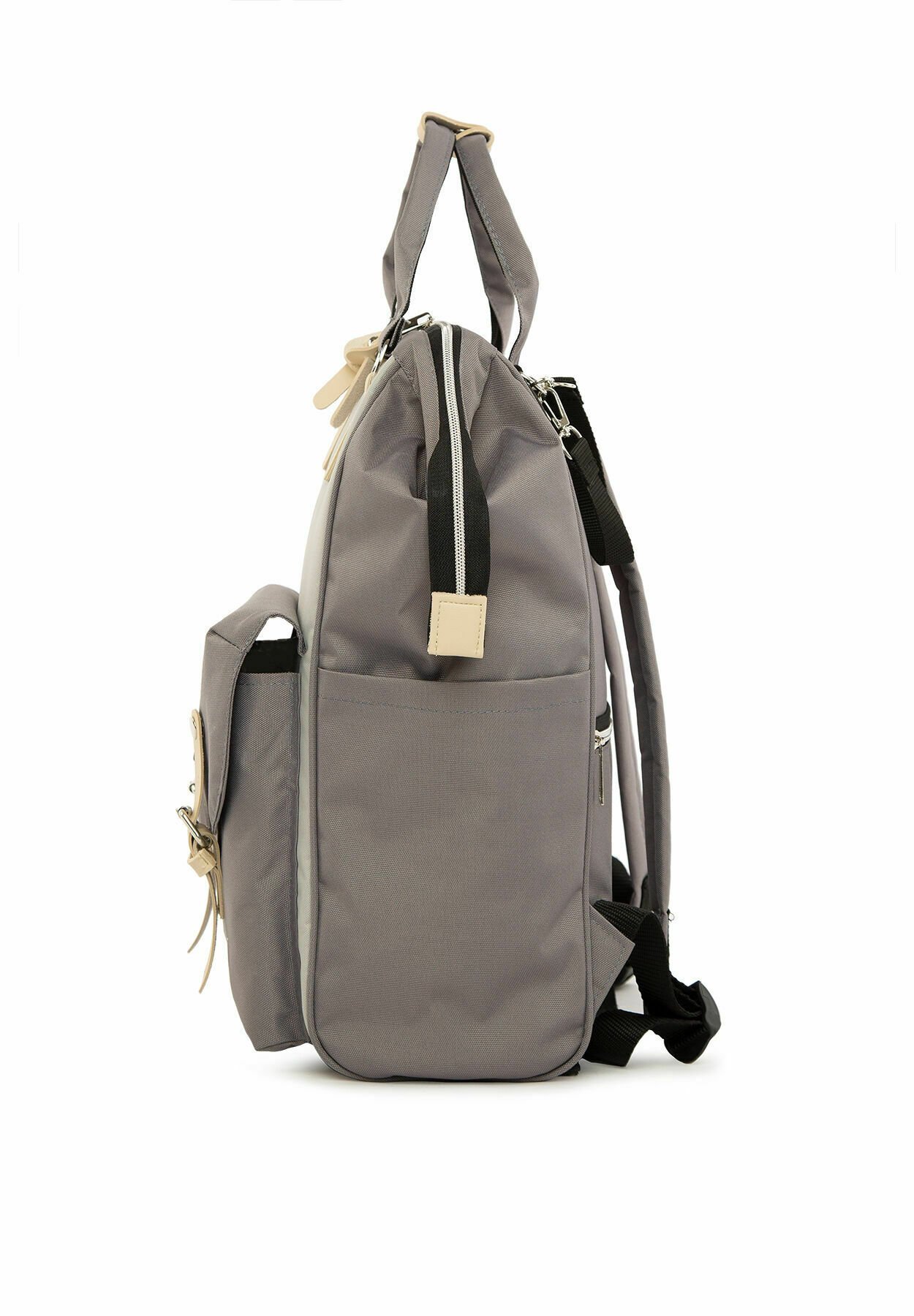 Bagmori Zweifarbiger Wickelrucksack - Babywickeltasche - grau
