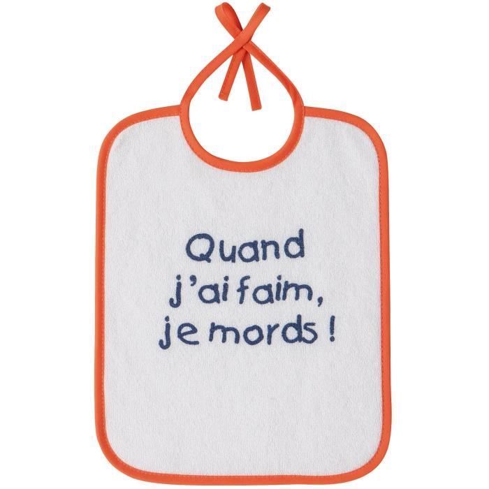 BABYCALIN Lot de 7 bavoirs Naissance Message impression - 20 x 25 cm