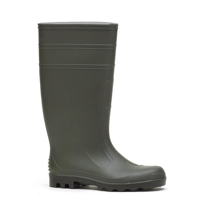 Botte PVC Rivage vert - ROUCHETTE - Haute - Caoutchouc - Semelle crampons