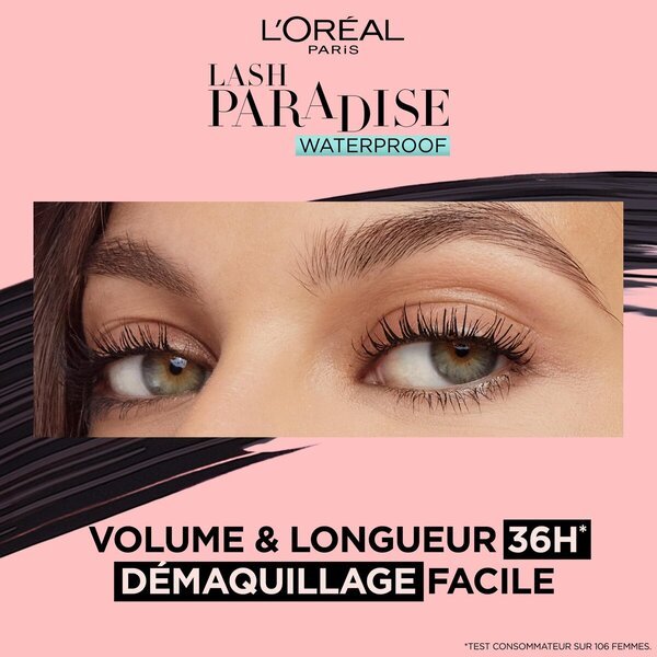 L'Oréal Paris Lash Paradise водоотпорна црна маскара за волумен