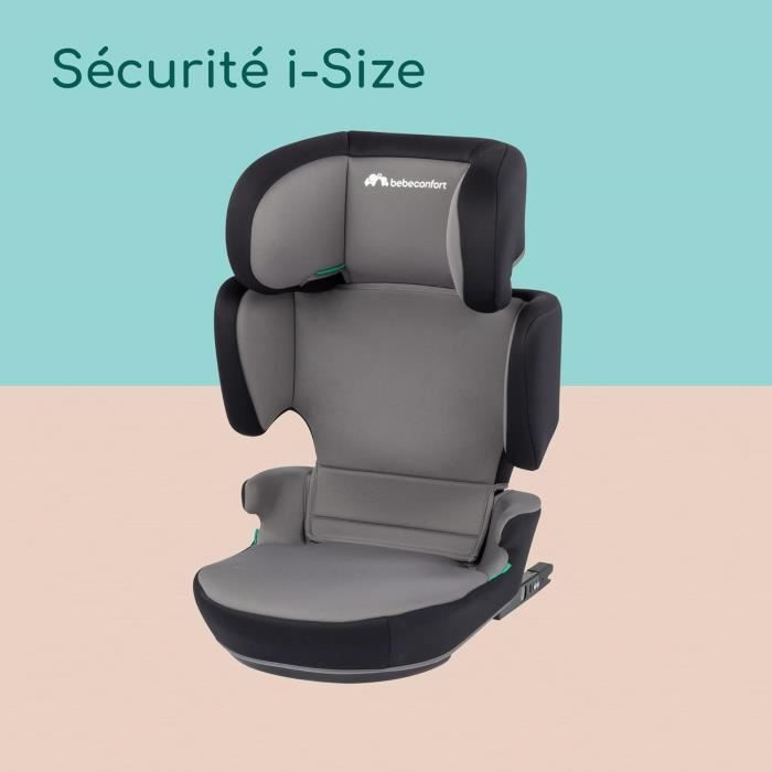 Seggiolino auto BEBECONFORT ROAD FIX i-Size, Gruppo 2/3, Isofix, pieghevole, rialzo, da 3,5 a 10/12 anni, 100-150 cm, 15-36 kg, Grigio Nebbia