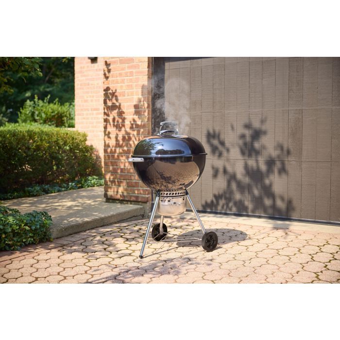 Barbecue à charbon - Weber - Original Kettle E-5730 - Ø57 cm - Thermomètre intégré - Clapet d'aération - 9 couverts - Noir