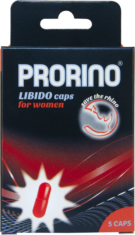 PRORINO Premium Libido Caps, cápsulas de suplemento alimentar para aumentar a potência e a libido.