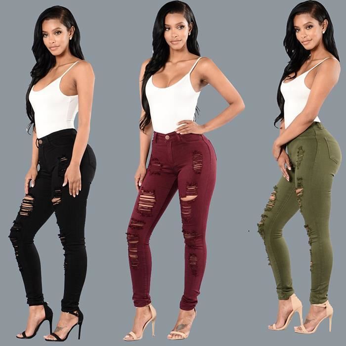 Skinny Jeans - FUNMOON - Flerfarget - Plus Size - Slim Fit - Dame