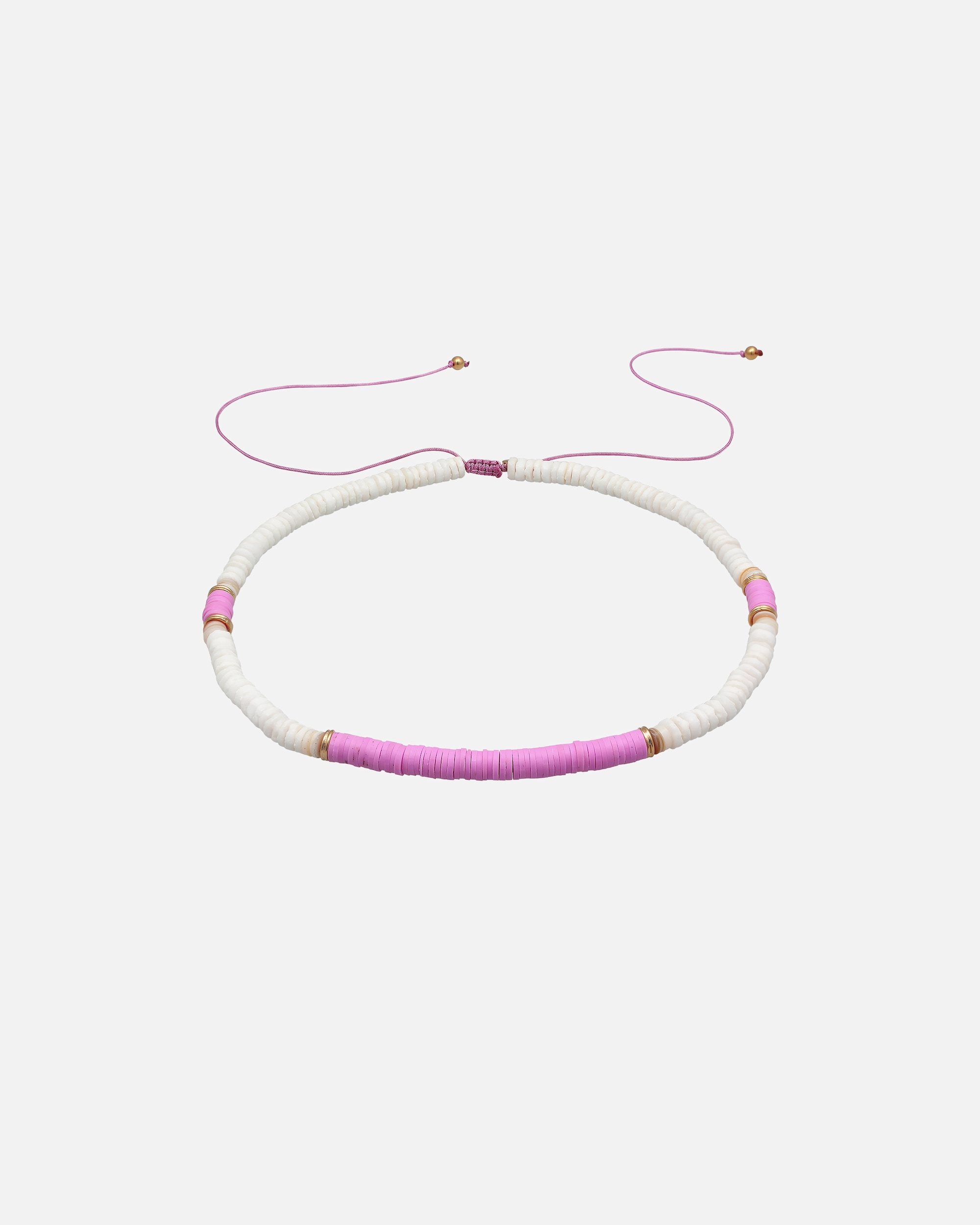 Elli Femmes Beads style surfeur avec perles Heishi en argent sterling 925 plaqué or