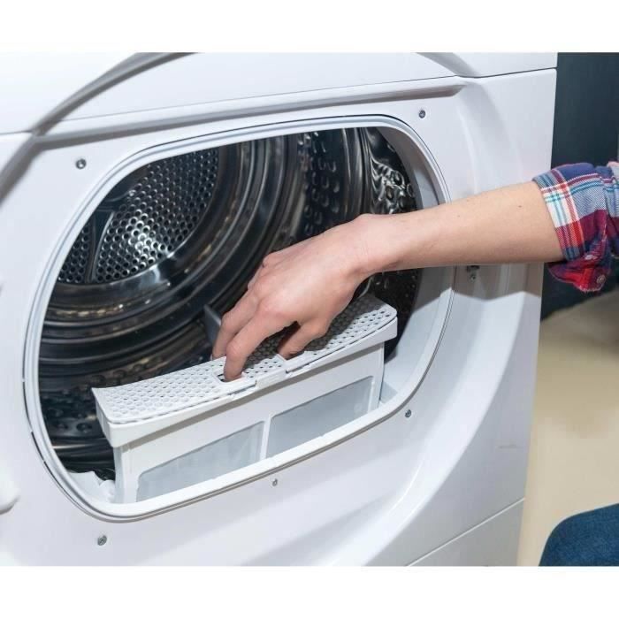 Sèche-linge pompe à chaleur CANDY EY EH8N1DE-S - 8 kg - Bac EasyCase - Connecté - Blanc