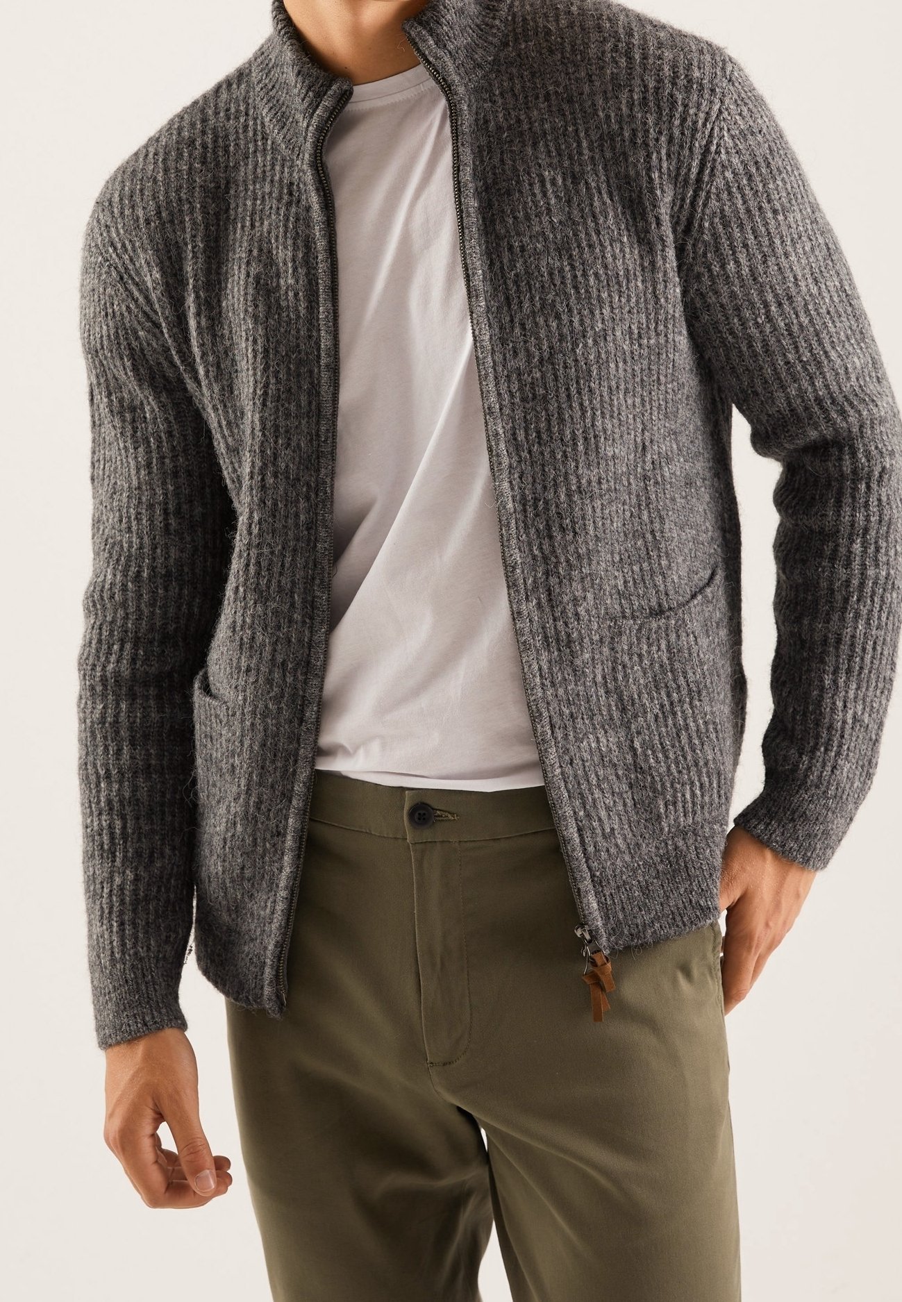 Gilet Pier One - gris foncé chiné