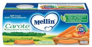 MELLIN Mellin GEHOMOGENISEERDE Wortel Babyvoeding 2 x 80 g