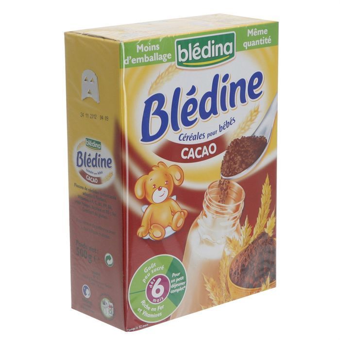 BLEDINA Blédine Cacao - 500 g - Dès 6 mois