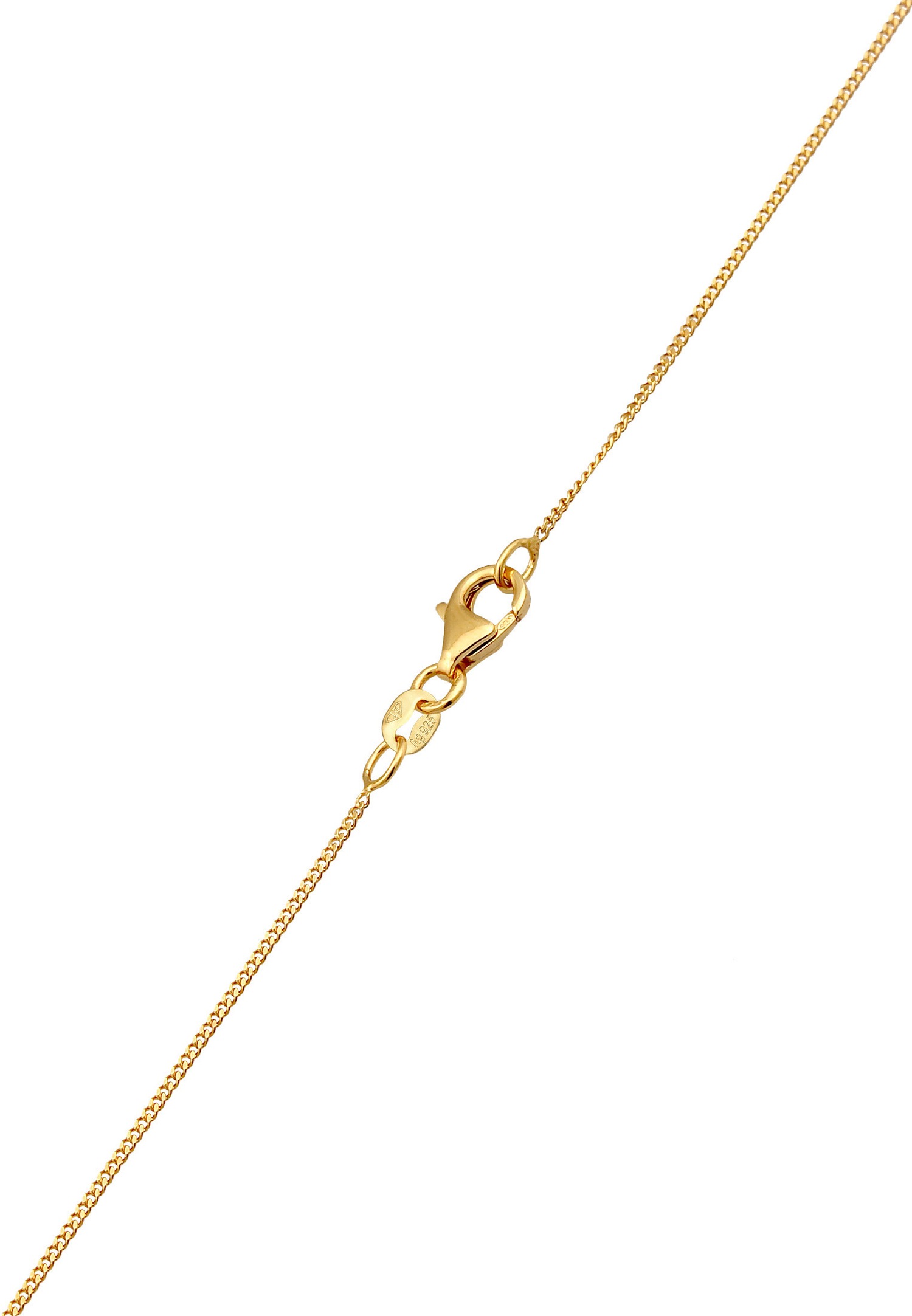 Elli Elli Collier Femmes Pendentif Trèfle Emaille Blanc Argent Sterling 925 Plaqué Or Or 45cm