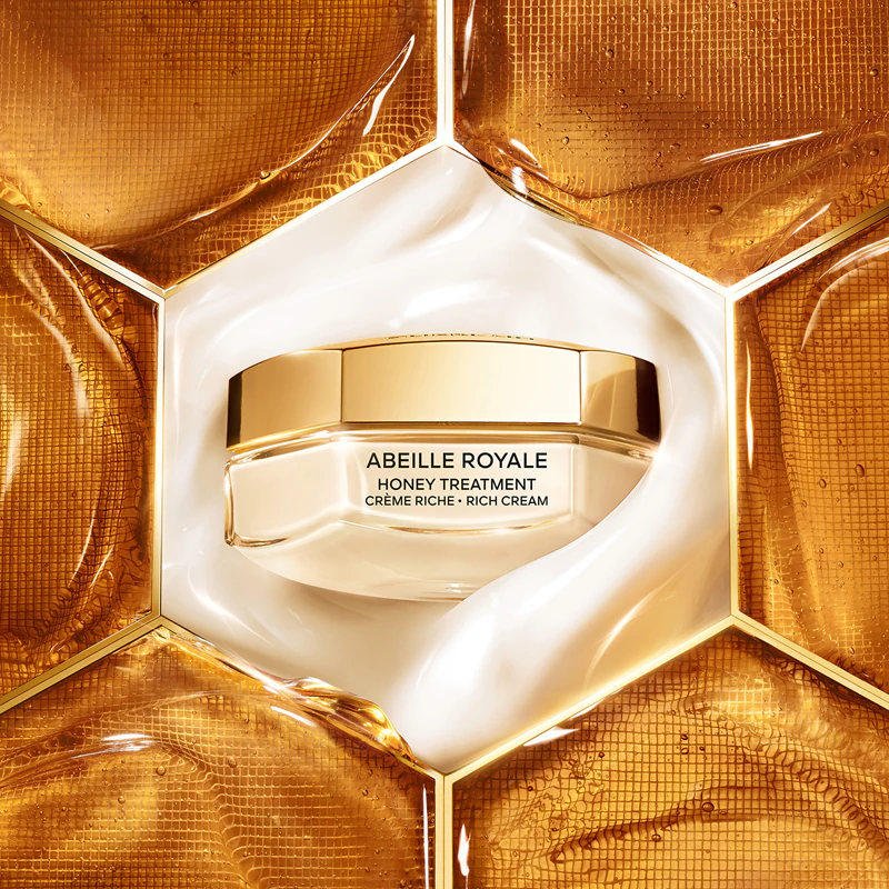 GUERLAIN Abeille Royale Creme Rico de Tratamento com Mel, Creme Nutritivo Antirrugas Recarregável