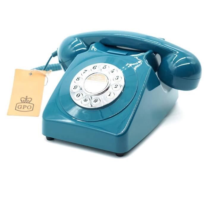 Teléfono fijo - GPO - 746 - Azur - Compatible con decodificador de Internet - Tono de llamada de Bell