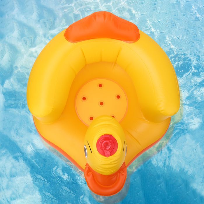 SALALIS - Canard jaune gonflable bébé chaise canapé bain tabouret sécurité siège arrière 60KG capacité portante fond ovale