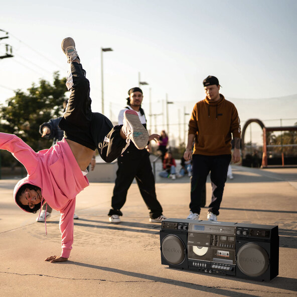 Retro-Boombox, schwarz P66538