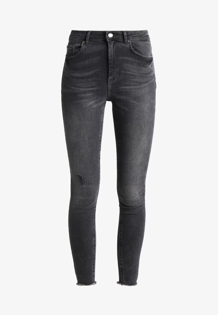 Jeans Pieces coupe skinny - gris