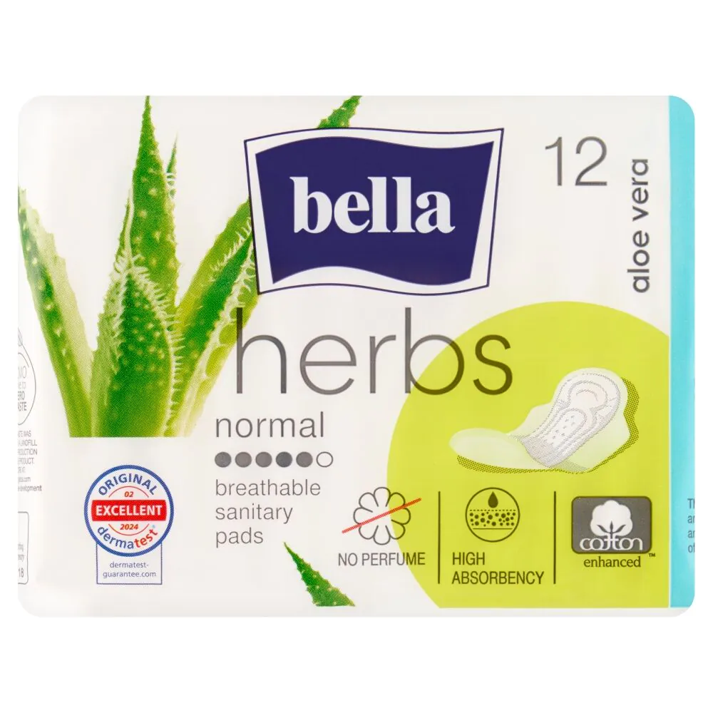 Bella Herbs Aloe Vera podpaski 12 sztuk
