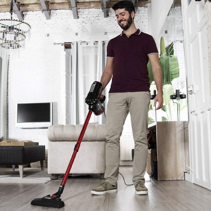 Aspiradora vertical con cable 2 en 1 Cecotec con ThunderBrush. 600 W, aspiradora de mano y de escoba, sin bolsa. Tecnología ciclónica.