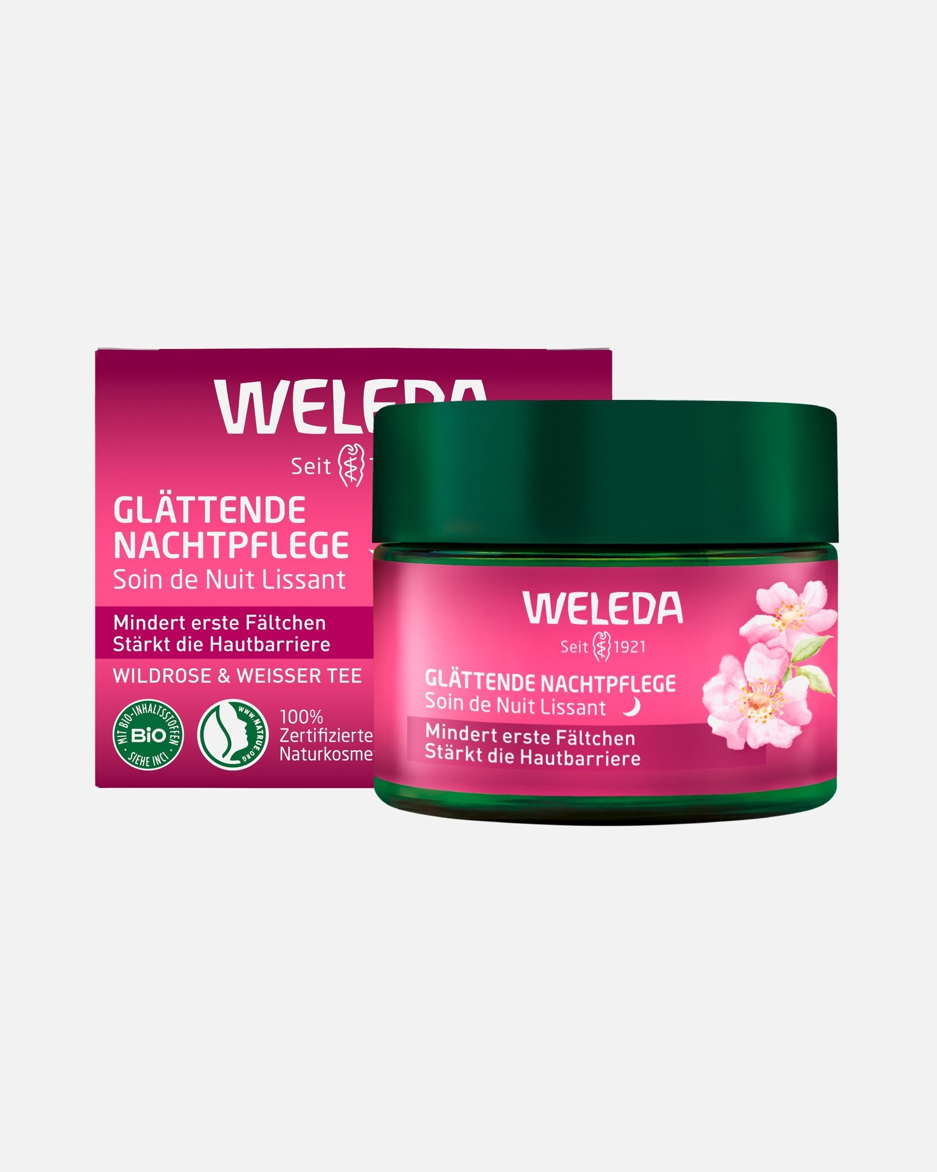 Weleda noćna krema Divlja ruža i bijeli čaj – Zaglađujuća noćna njega – 40 ml