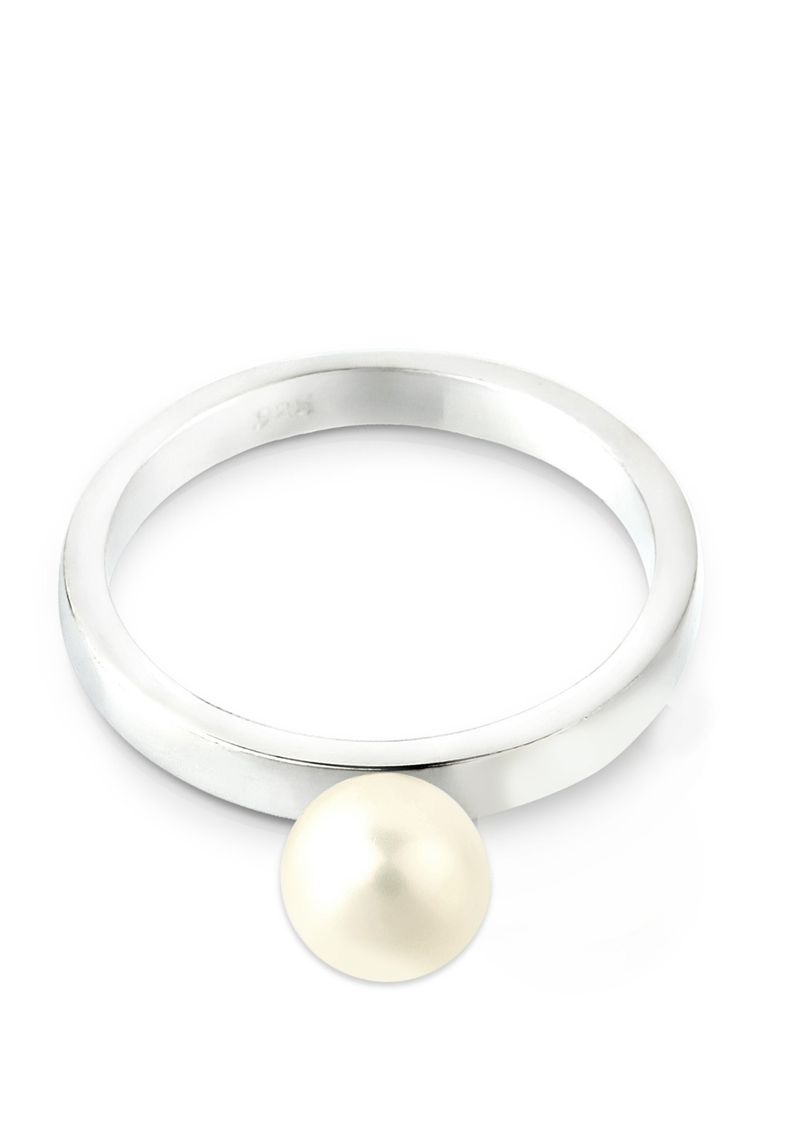 Elli Femme L'Engagement Intemporel avec une Perle de Culture d'Eau Douce en Argent Sterling 925
