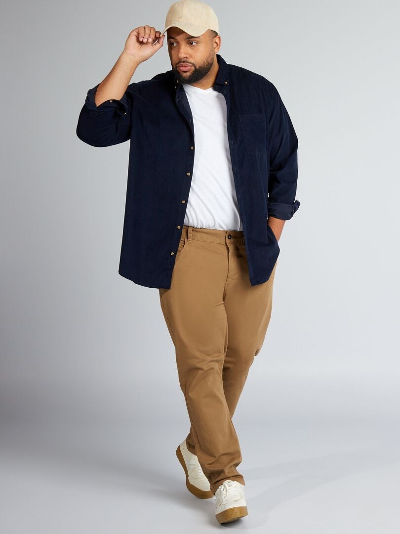 Calças Slim Fit L32 - MARROM