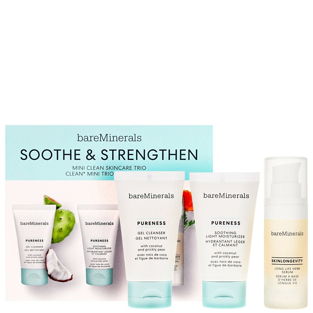 bareMinerals umirujući i jačajući mini trio za čišćenje kože